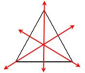 eşkenar üçgen simetri dogrusu