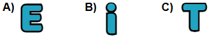 A) E harfi B) İ harfi C) T harfi