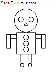 geometrik şekillerden robot