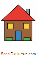 geometrik şekillerden ev