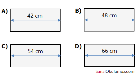 A) 42 cm B) 48 cm C) 54 cm D) 66 cm