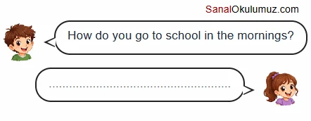 A: How do you go to school in the mornings? B: .....