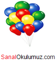 balonlar (3 tanesi yeşil)