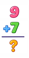 9 + 7 = ? işlemi