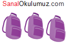 3 adet okul çantası