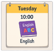Tuesday 10:00 — English