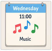 Wednesday 11:00 — Music