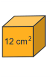 Bir yüzeyinin alanı 12 cm² olan küp