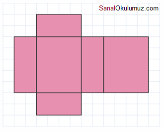 kareli zeminde dikdörtgenler prizmasının açınımı
