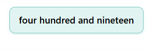 four hundred and nineteen