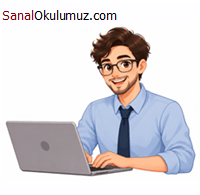 laptop başında çalışan öğretmen