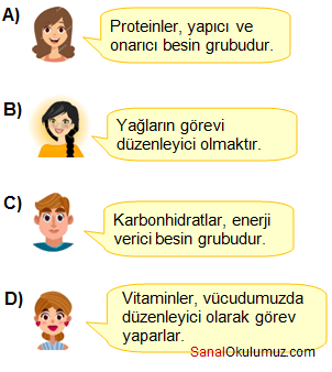 besinlerin içerikleri