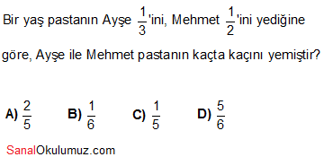 kesirler soru 3