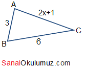 üçgenlerde açı kenar ilişkileri soru 3