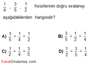 kesirler soru 2