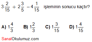 kesirler soru 8