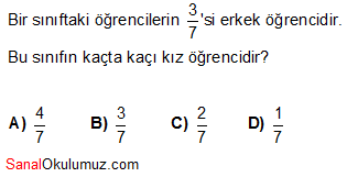 kesirler problemler soru 2