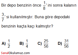 rasyonel sayı problemleri 7.sınıf soru 8