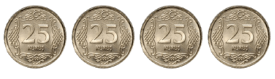 4 tane 25 kuruş